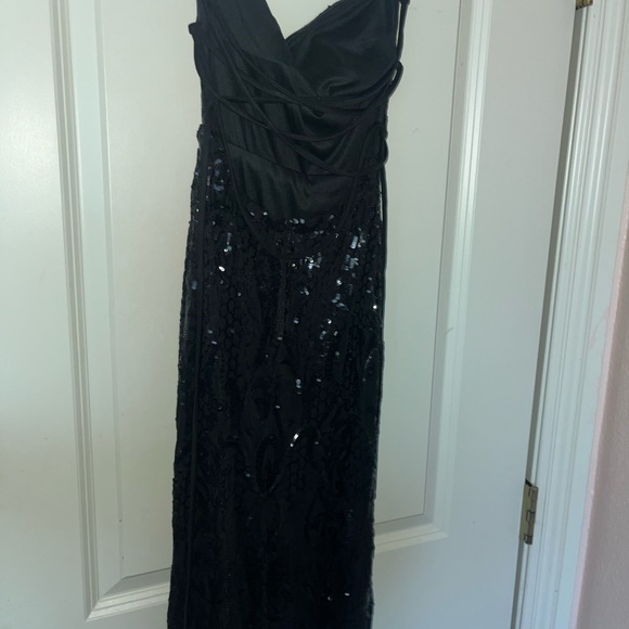 azalea formal high slit sequin dress Alyce 61747 main image 0